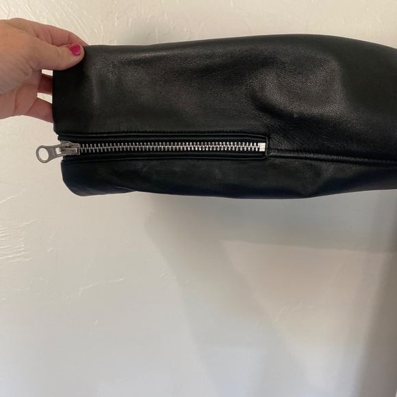 Black Leather Moto Style Jacket - Picture 3 of 11